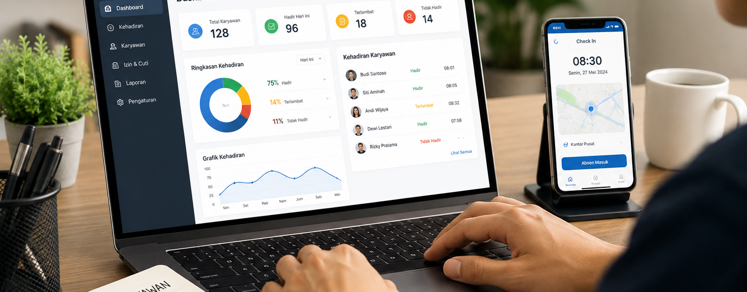 Akses data absensi online dan fingerprint